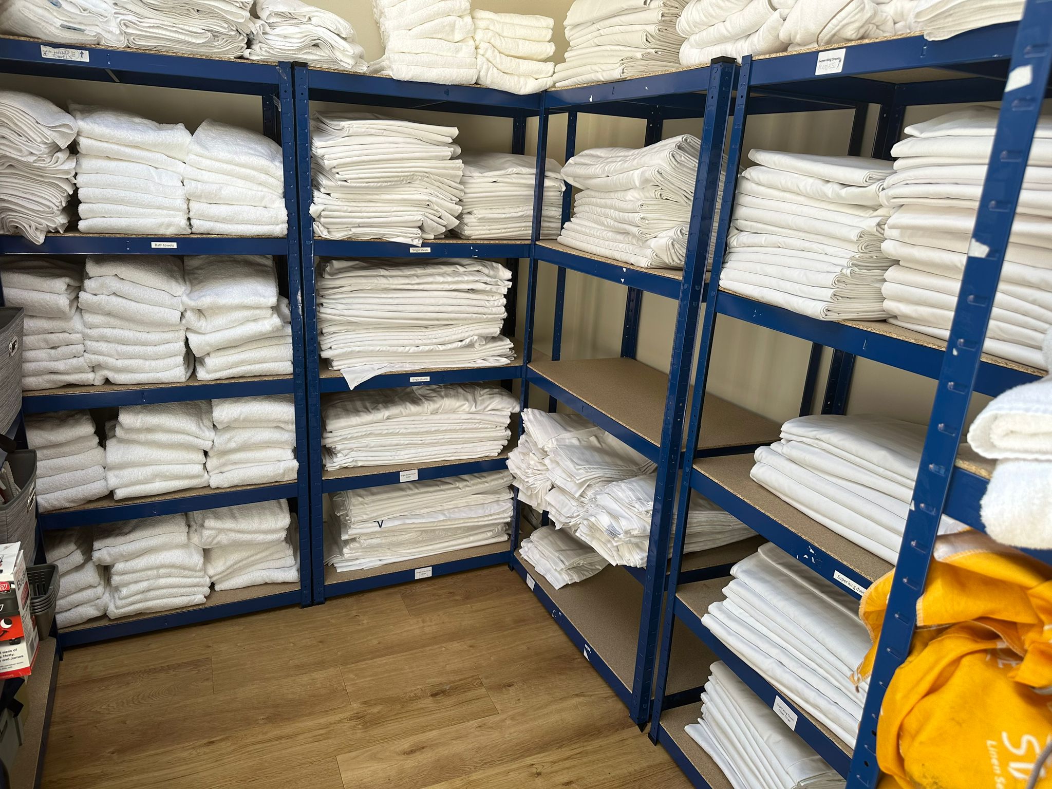 Freshly laundered and neatly folded linens ready for use